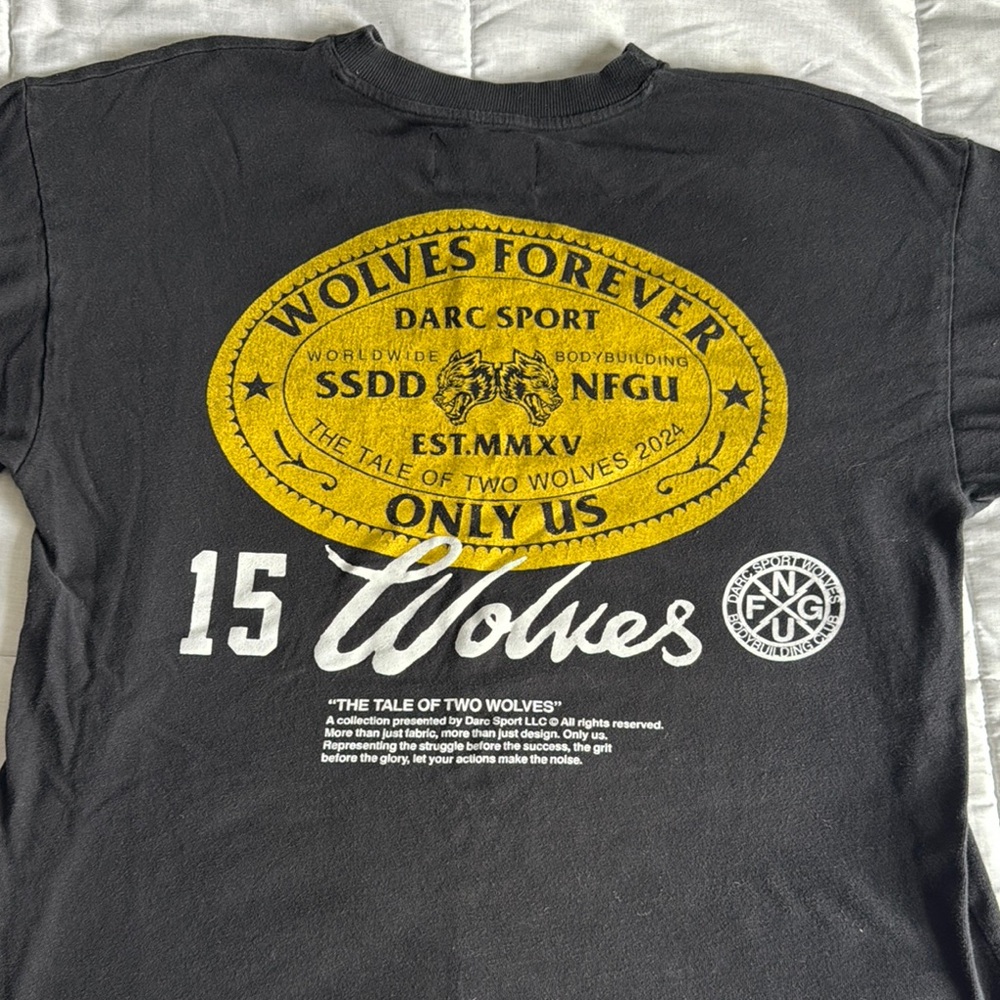 Darc Sport Wolves Forever Graphic Tee - Black and Yellow